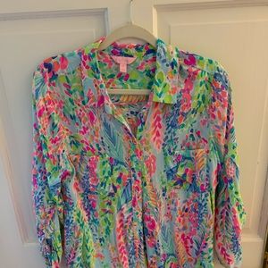 Lily Pulitzer Natalie Shirtdress Cover-Up